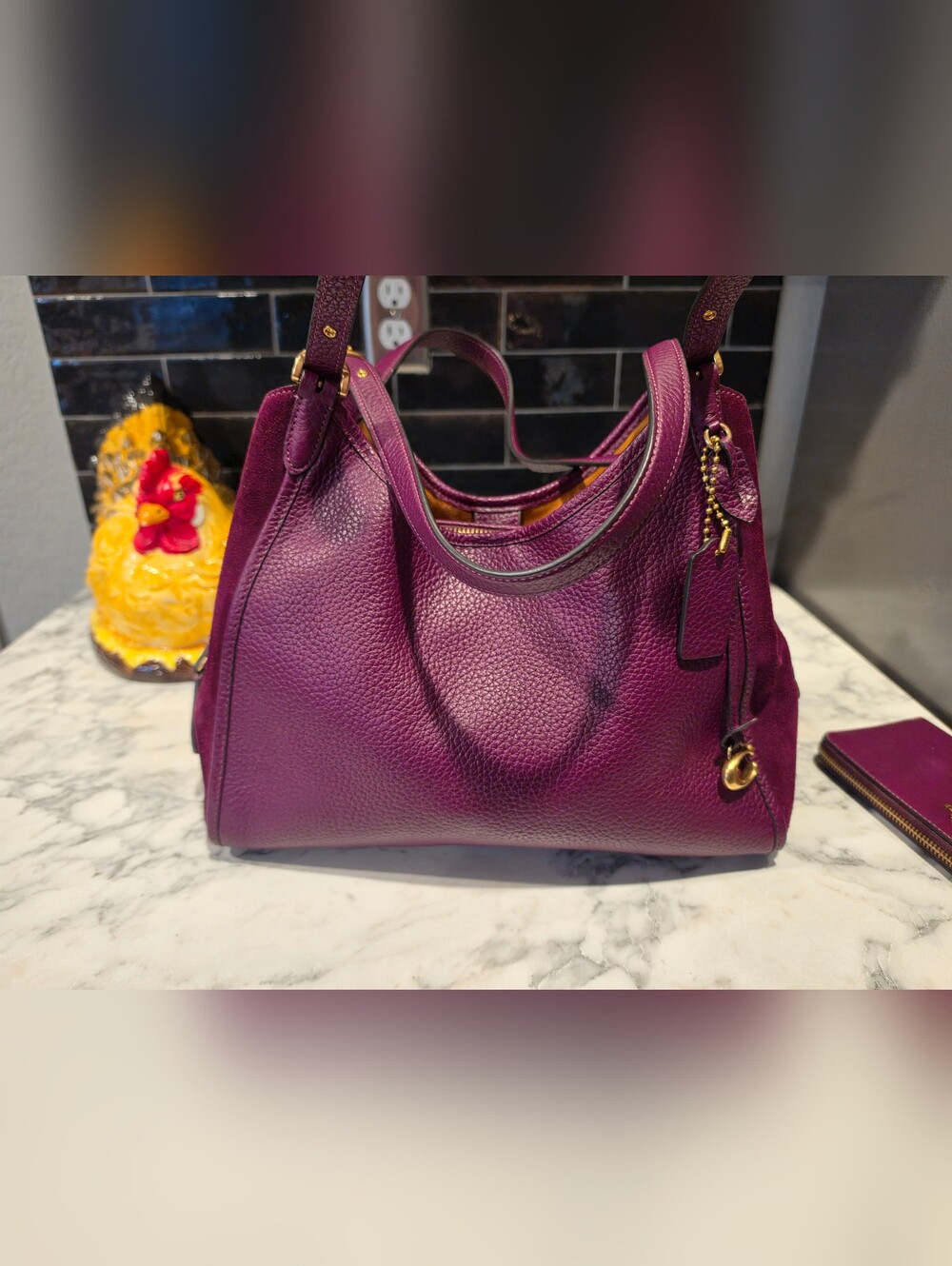 Coach LORI Deep Berry With Matching Wallet